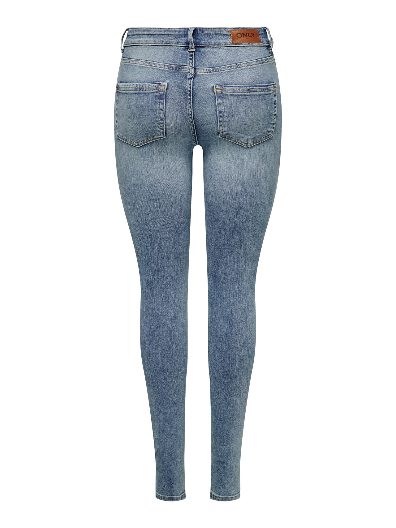 ONLY ONLBLUSH Střední pas Skinny Fit Džíny -Light Blue Denim - 15192917