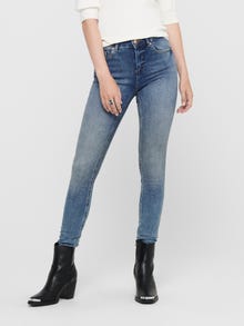 ONLY ONLBLUSH Střední pas Skinny Fit Džíny -Light Blue Denim - 15192917