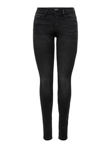ONLY Skinny Fit Regular waist Jeans -Black Denim - 15193696