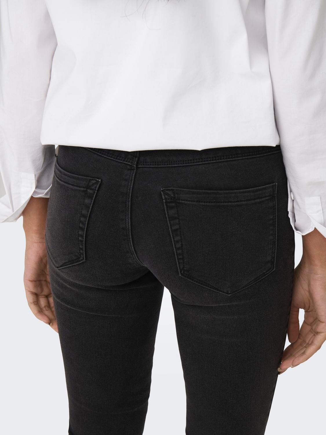 ONLY Skinny Fit Regular waist Jeans -Black Denim - 15193696