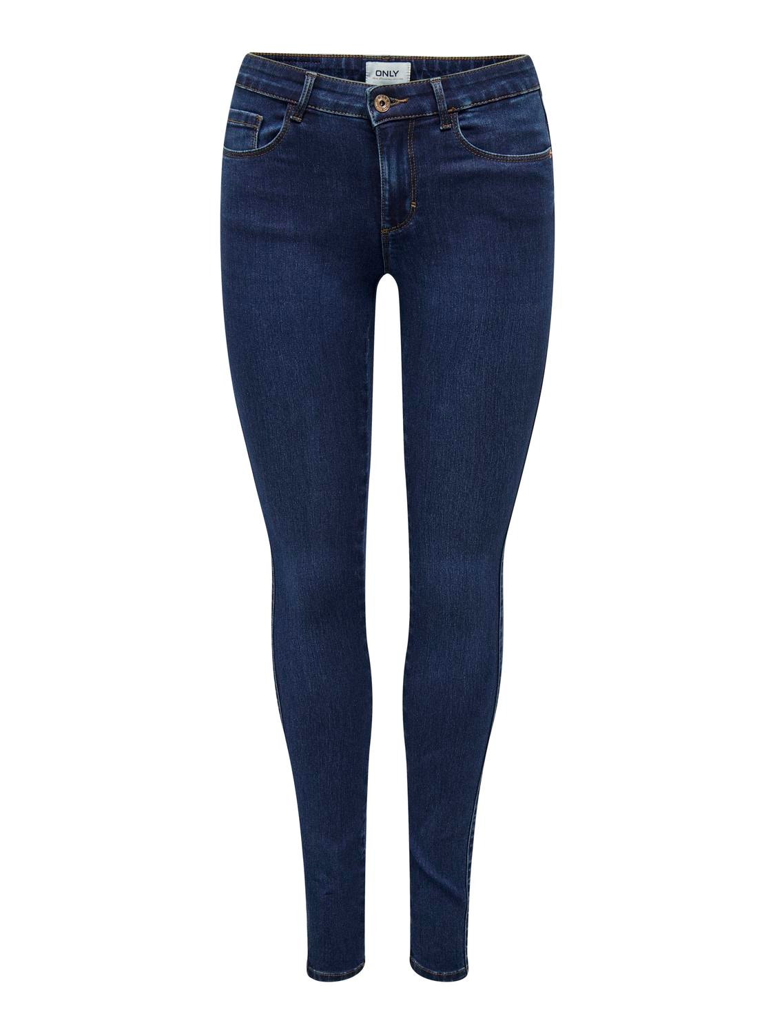 ONLY Jeans Skinny Fit Taille classique -Dark Blue Denim - 15193698
