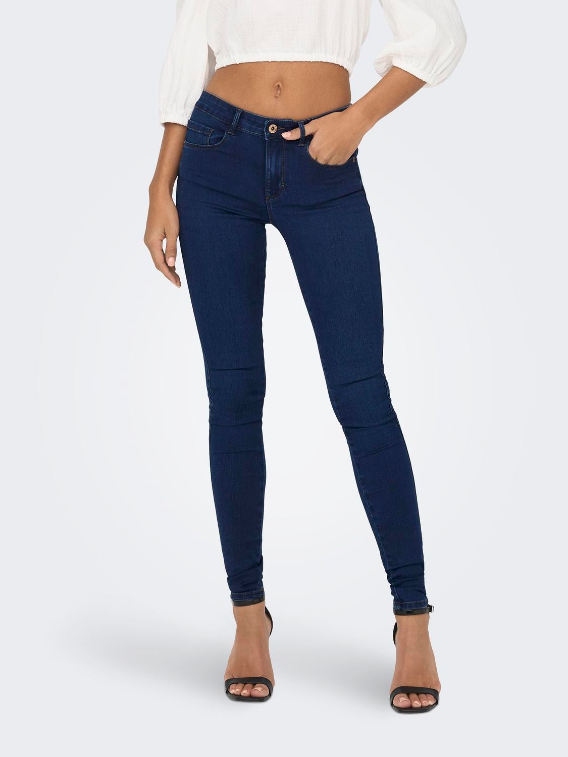 klap lichten Bedoel ONLRoyal regular Skinny jeans | Donkerblauw | ONLY®