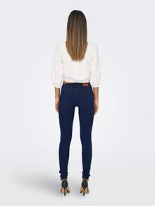 ONLY Skinny Fit Mittlere Taille Jeans -Dark Blue Denim - 15193698