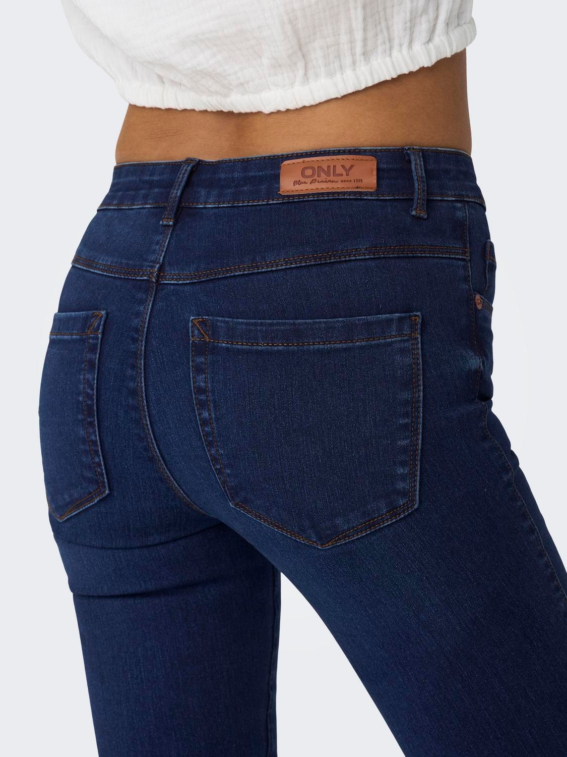 ONLY Jeans Skinny Fit Taille classique -Dark Blue Denim - 15193698