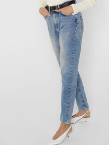 ONLY onlveneda high waist mom jeans -Light Blue Denim - 15193864