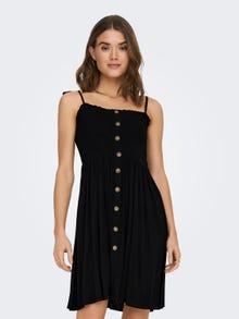 ONLY Regular Fit Square neck Adjustable straps Short dress -Black - 15193884
