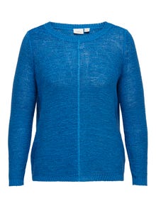 ONLY O-Neck Curve Pullover -Directoire Blue - 15194438
