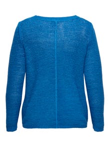 ONLY Curvy tekstur Strikket pullover -Directoire Blue - 15194438