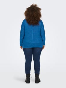 ONLY Curvy strukturerad Stickad tröja -Directoire Blue - 15194438