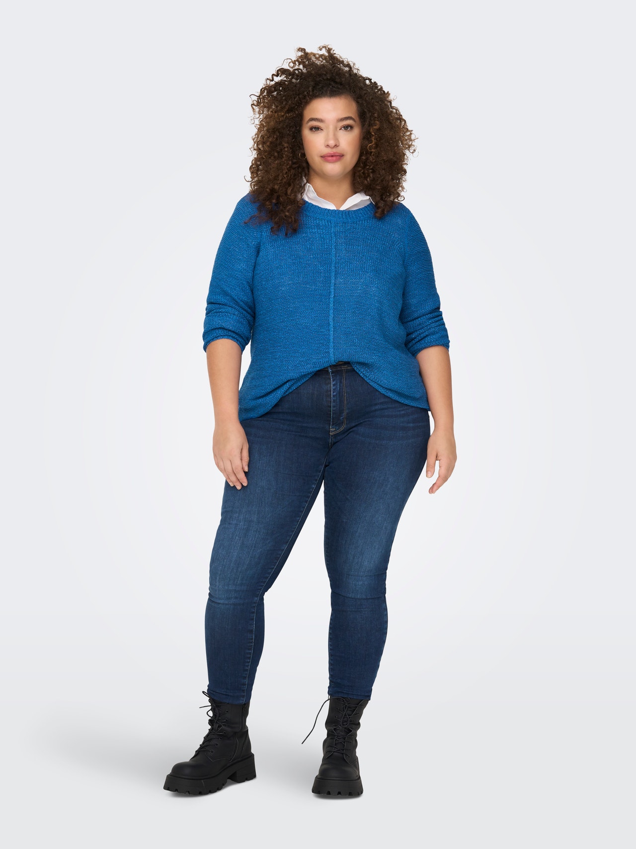 ONLY O-hals Curve Pullover -Directoire Blue - 15194438