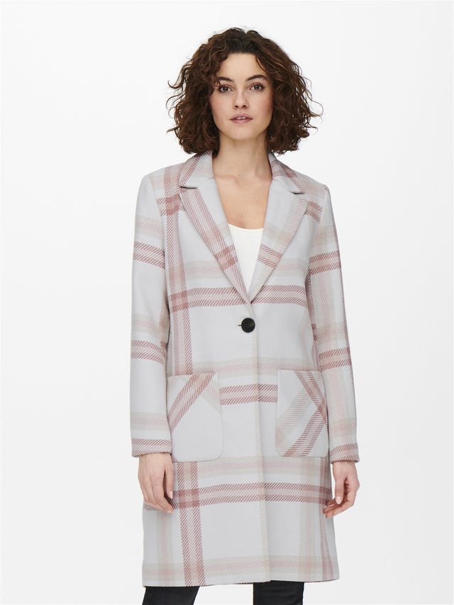 ONLY Checked wool blend coat - 15194710