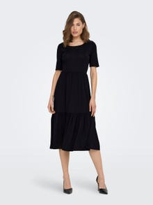 ONLY Loose fit O-hals Lang kjole -Black - 15195291