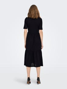 ONLY Locker geschnitten Rundhals Langes Kleid -Black - 15195291