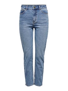 ONLY onlemily high waist straight ankle jeans -Medium Blue Denim - 15195573