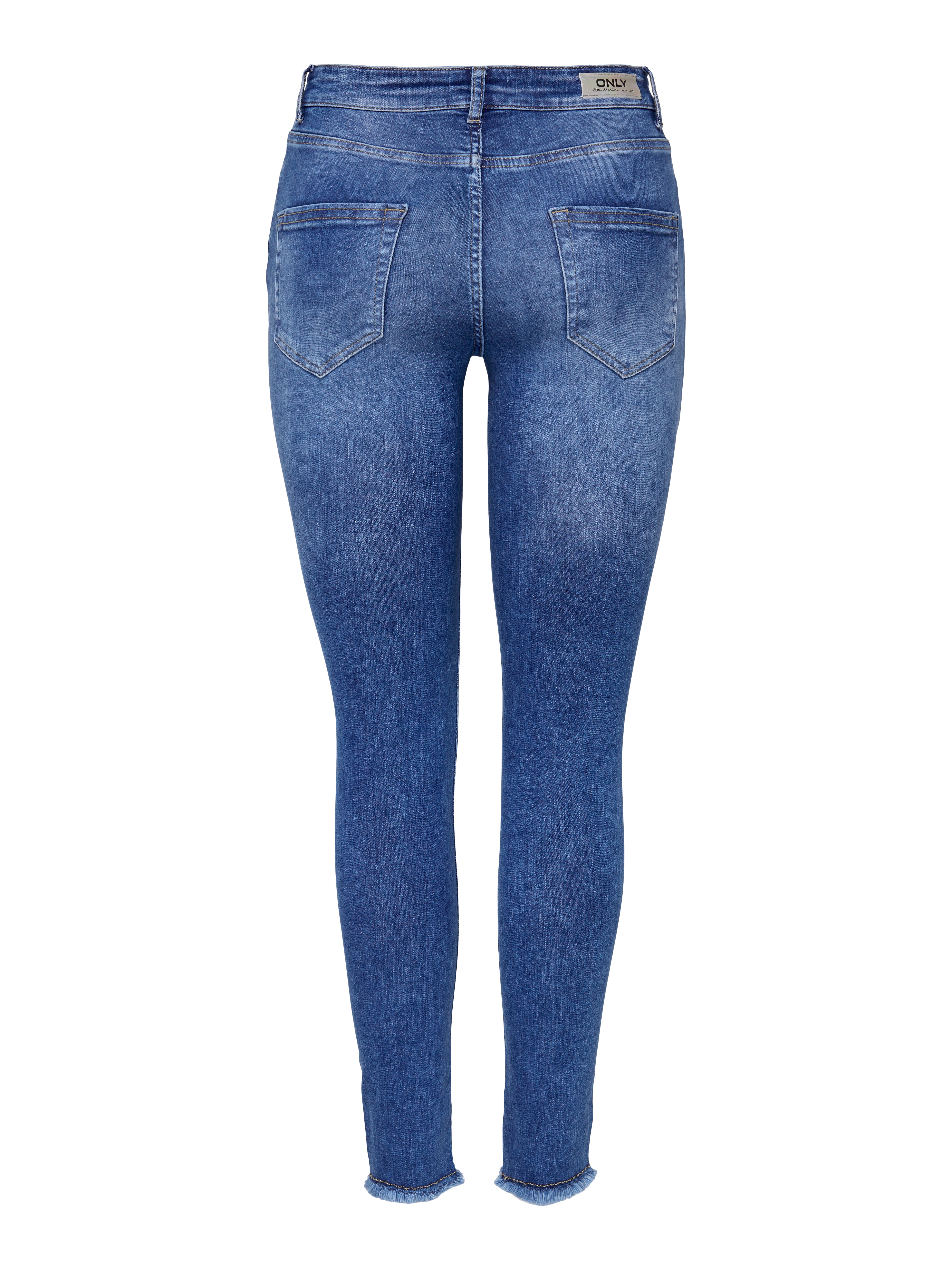 ONLBLUSH Mittlere Taille Skinny Fit Jeans | Mittelblau | ONLY® 