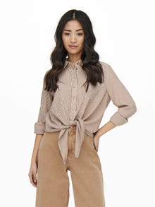 ONLY Tie detail Shirt -Toasted Coconut - 15195910