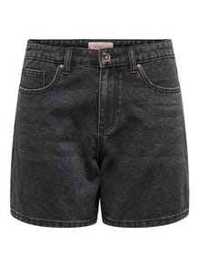 ONLY Tavapärane lõige Üles volditud äärised Lühikesed püksid -Black Denim - 15196226
