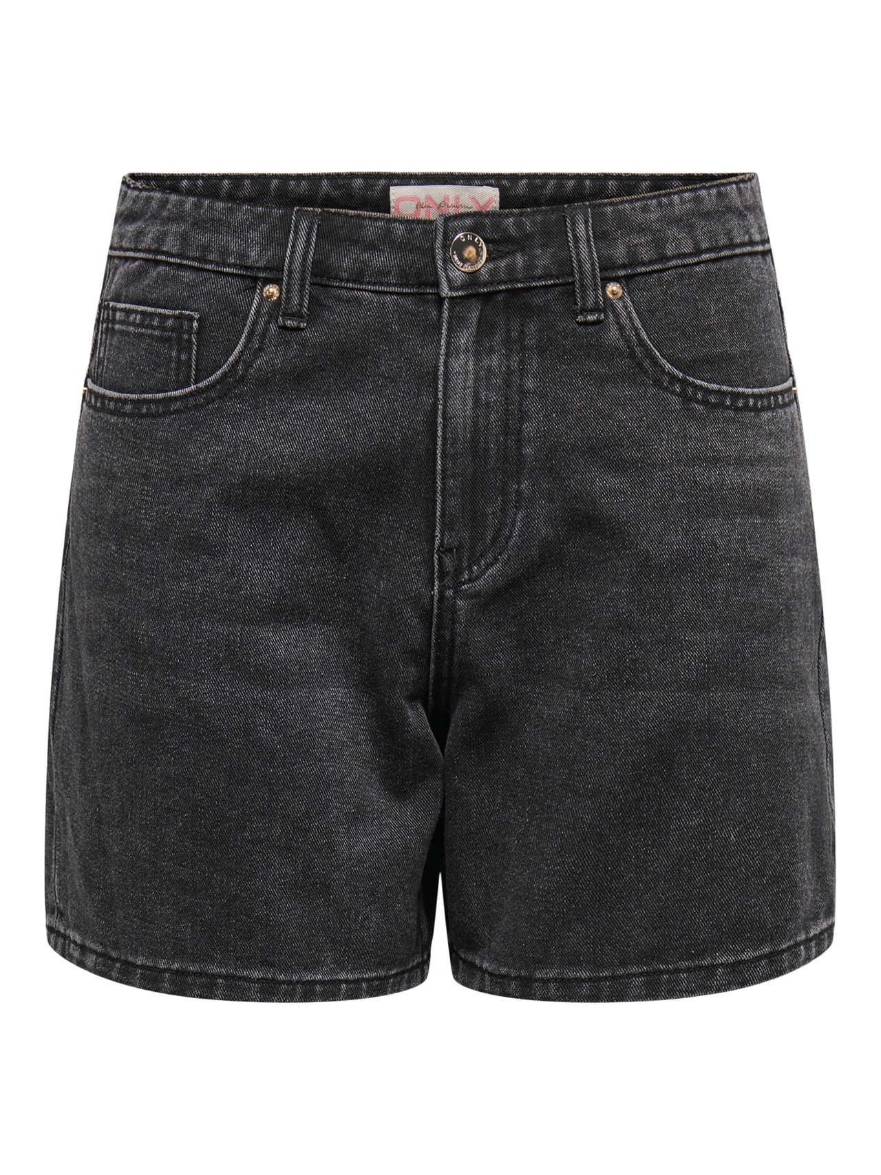 ONLY ONLPHINE Cintura regular Regular Fit Calções de Ganga -Black Denim - 15196226
