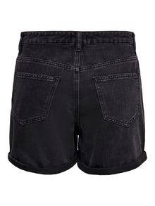 ONLY Regular fit Omvouwbare zomen Shorts -Black Denim - 15196226