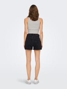 ONLY ONLPHINE Cintura regular Regular Fit Calções de Ganga -Black Denim - 15196226