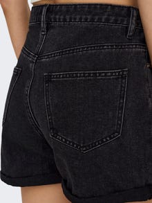 ONLY ONLPHINE Cintura regular Regular Fit Calções de Ganga -Black Denim - 15196226