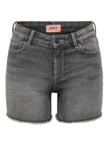 ONLY Normal geschnitten Mittlere Taille Shorts -Medium Grey Denim - 15196303