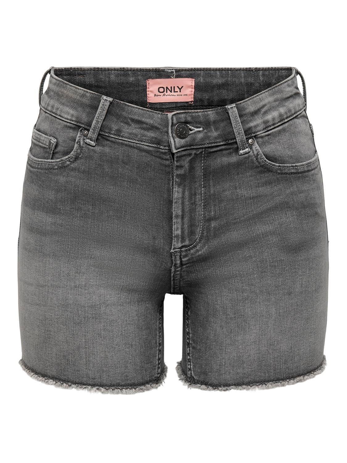 Women's Grey Denim Shorts