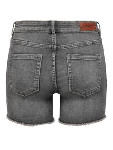 ONLY Normal geschnitten Mittlere Taille Shorts -Medium Grey Denim - 15196303