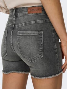 ONLY Normal geschnitten Mittlere Taille Shorts -Medium Grey Denim - 15196303