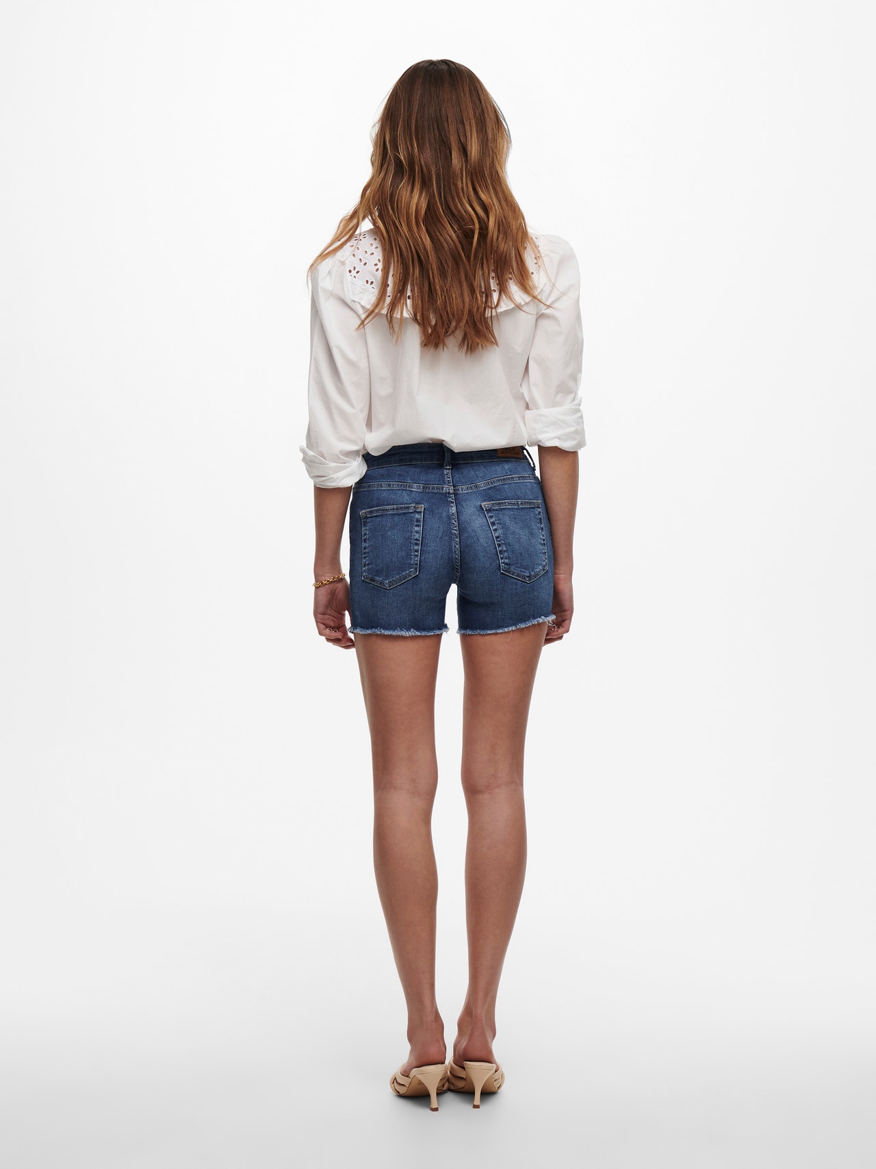 ONLY ONLBlush mid sk Denimshorts -Dark Blue Denim - 15196303