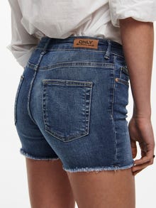 ONLY Shorts Regular Fit Taille moyenne -Dark Blue Denim - 15196303