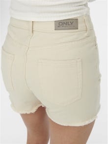 ONLY Normal geschnitten Mittlere Taille Shorts -Ecru - 15196303