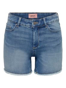 ONLY Shorts Regular Fit Taille moyenne -Light Blue Denim - 15196303