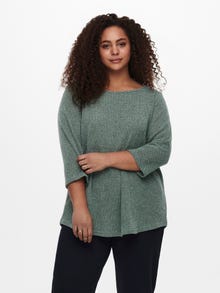 ONLY Voluptueux couleur unie Top manches 3/4 -Green Bay - 15196518