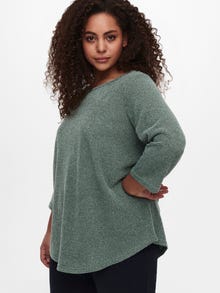 ONLY Curvy solid colored 3/4 sleeved top -Green Bay - 15196518