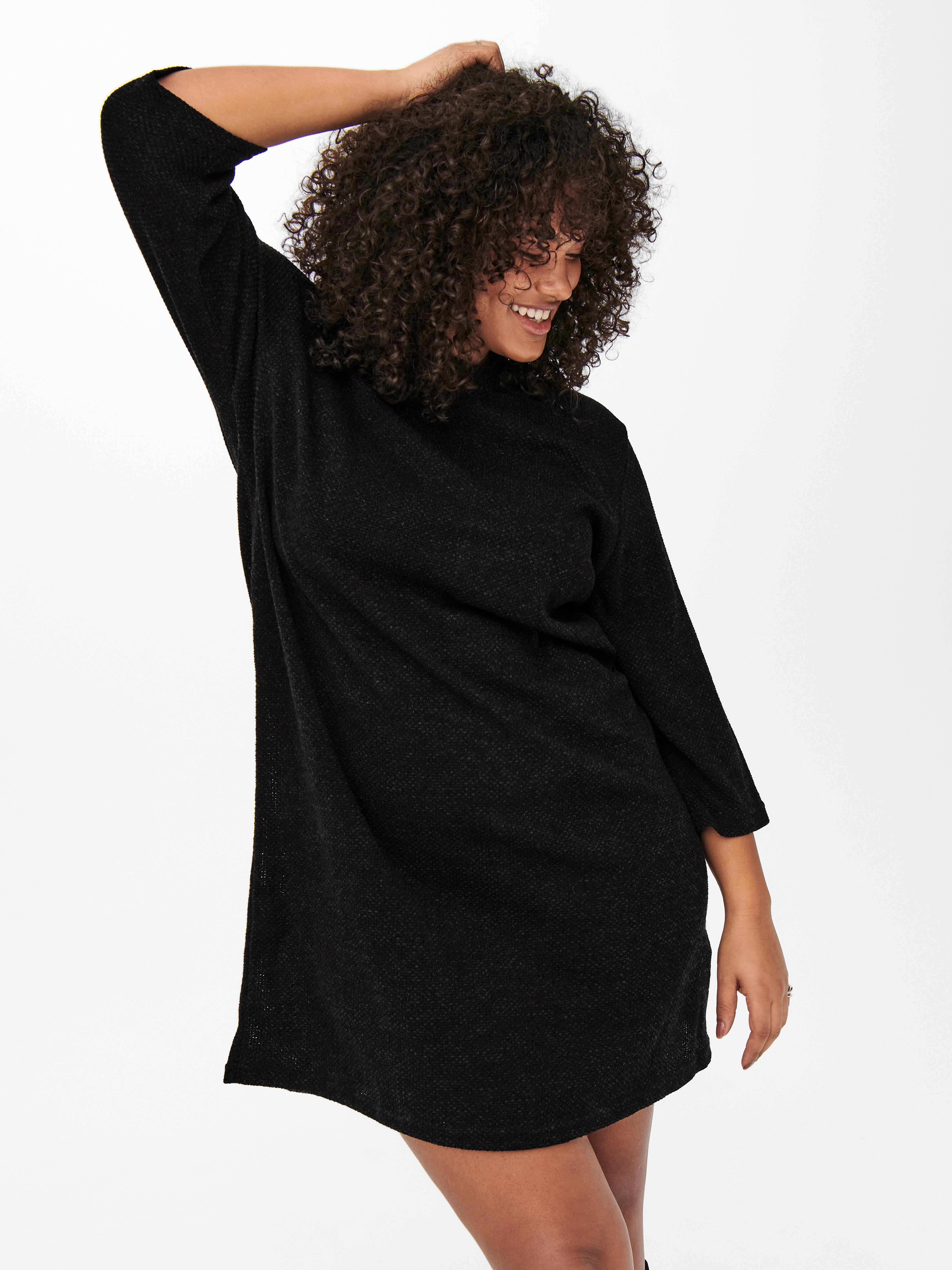 Curvy knee Knitted Dress | Black | ONLY®