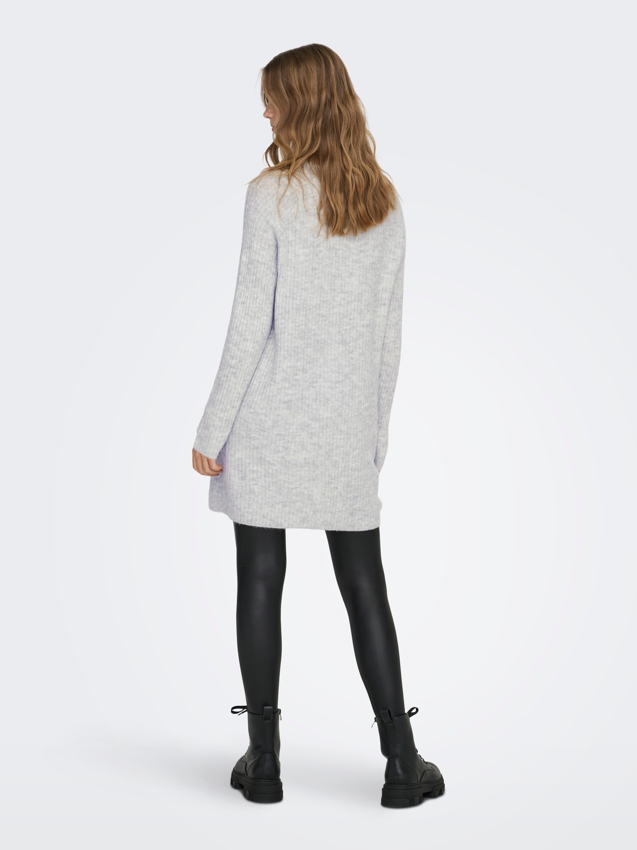 ONLY Tavapärane lõige V-kaelus Pikk kleit -Light Grey Melange - 15196724