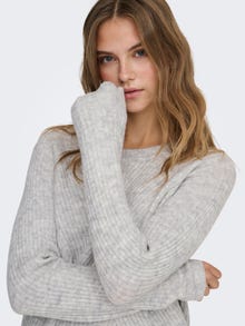 ONLY Tavapärane lõige V-kaelus Pikk kleit -Light Grey Melange - 15196724