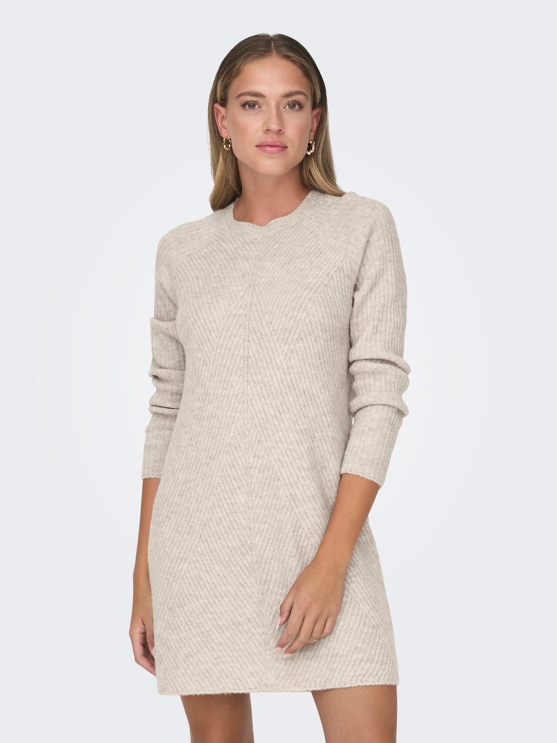Knitted Dress | Light ONLY® | Grey