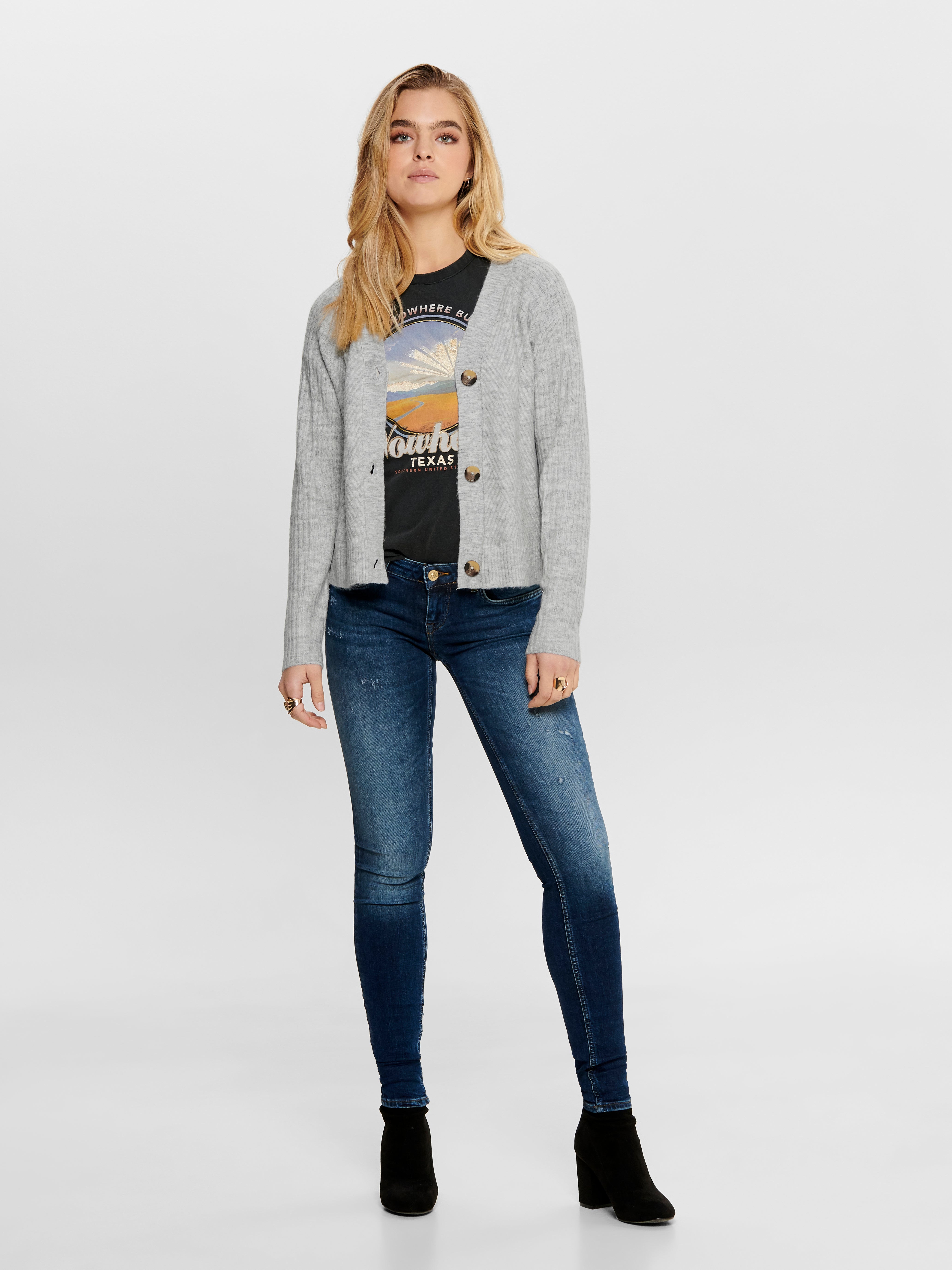 ONLCAROL Strickjacke | Hellgrau | ONLY®