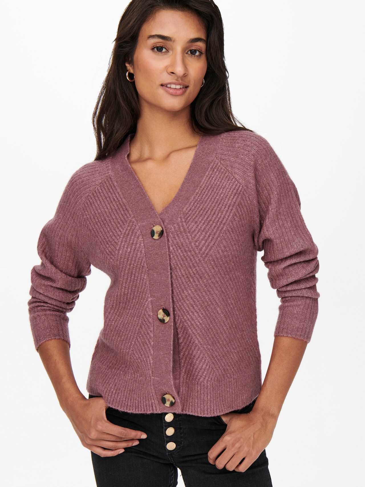 ONLY ONLCAROL Cardigan de malha -Crushed Berry - 15196734