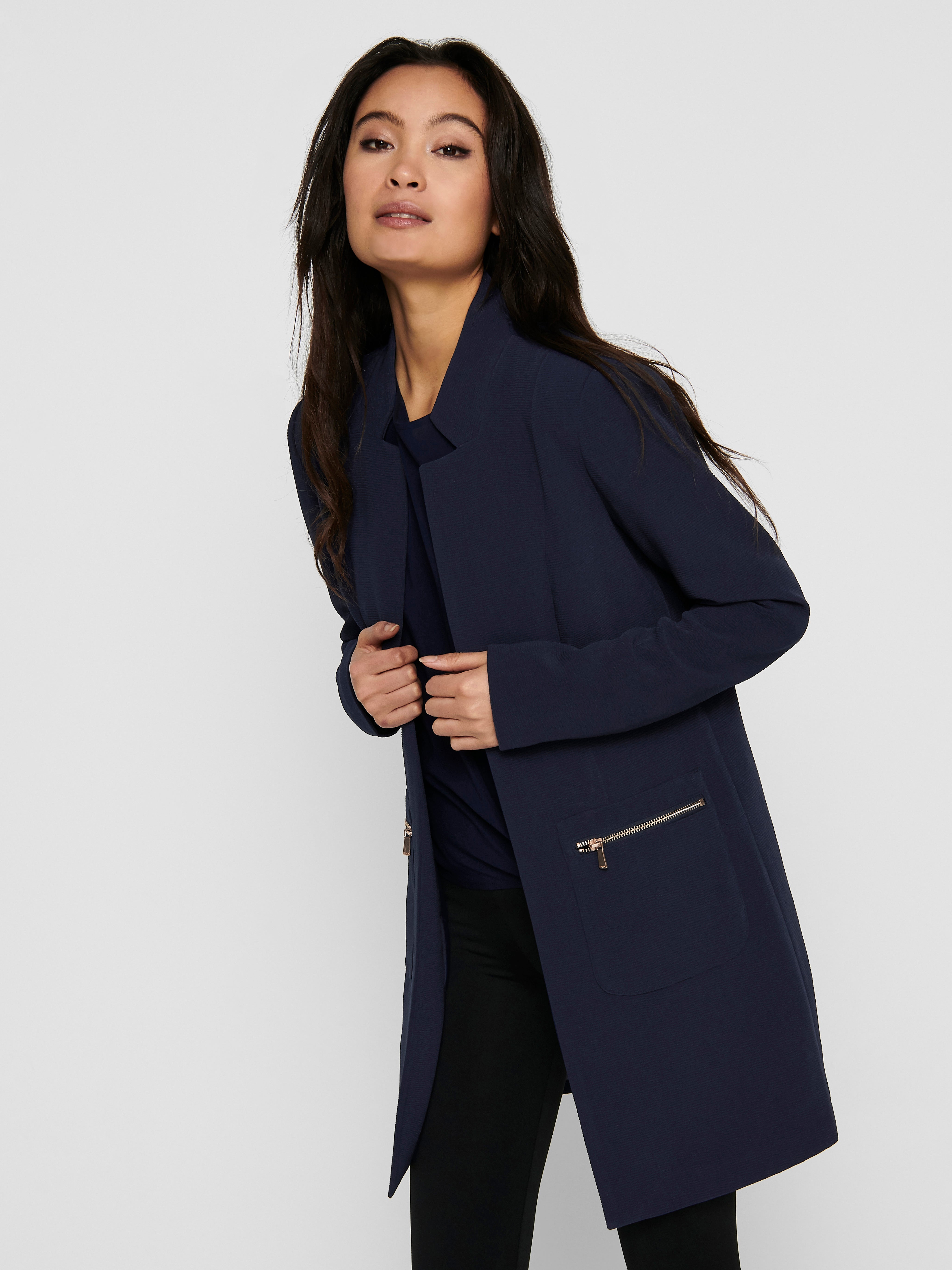 Womens navy longline on sale blazer