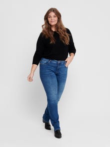 ONLY Curvy solid colored Knitted Pullover -Black - 15197209