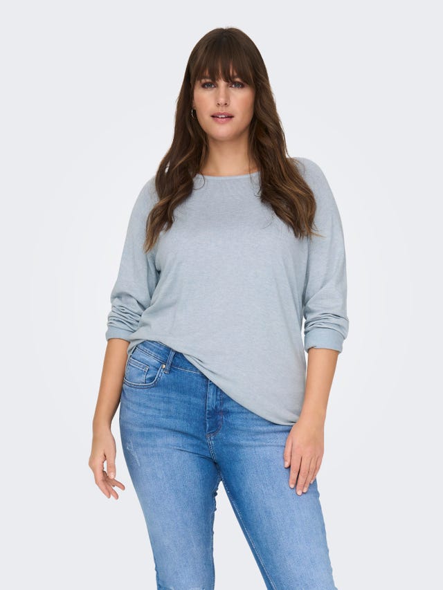 ONLY Curvy solid colored Knitted Pullover - 15197209