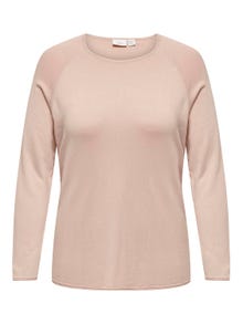 ONLY Pull-overs Col rond Curve Poignets à bord roulé Épaules tombantes -Rose Smoke - 15197209