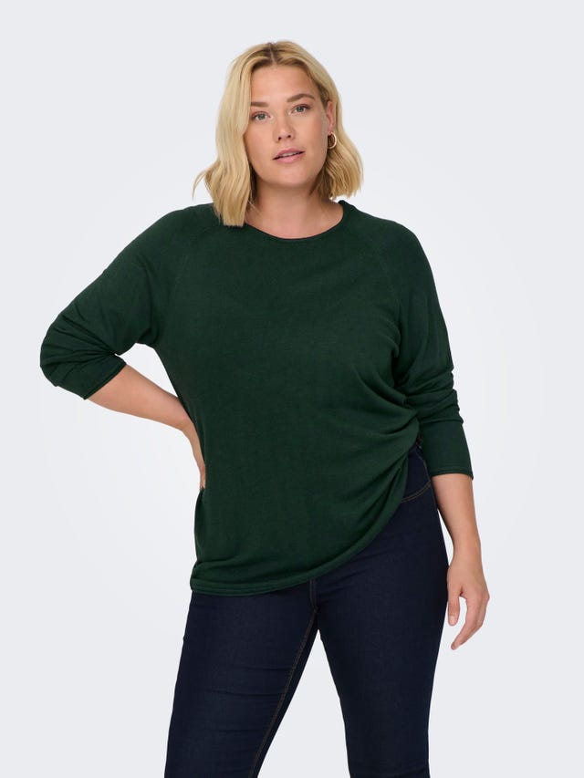 ONLY Round Neck Curve Rolled edge cuffs Dropped shoulders Pullover - 15197209