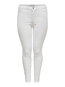 ONLY Skinny Fit High waist Jeans -White - 15197368