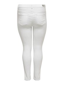 ONLY Curvy CarAugusta high-waist witte Skinny jeans -White - 15197368