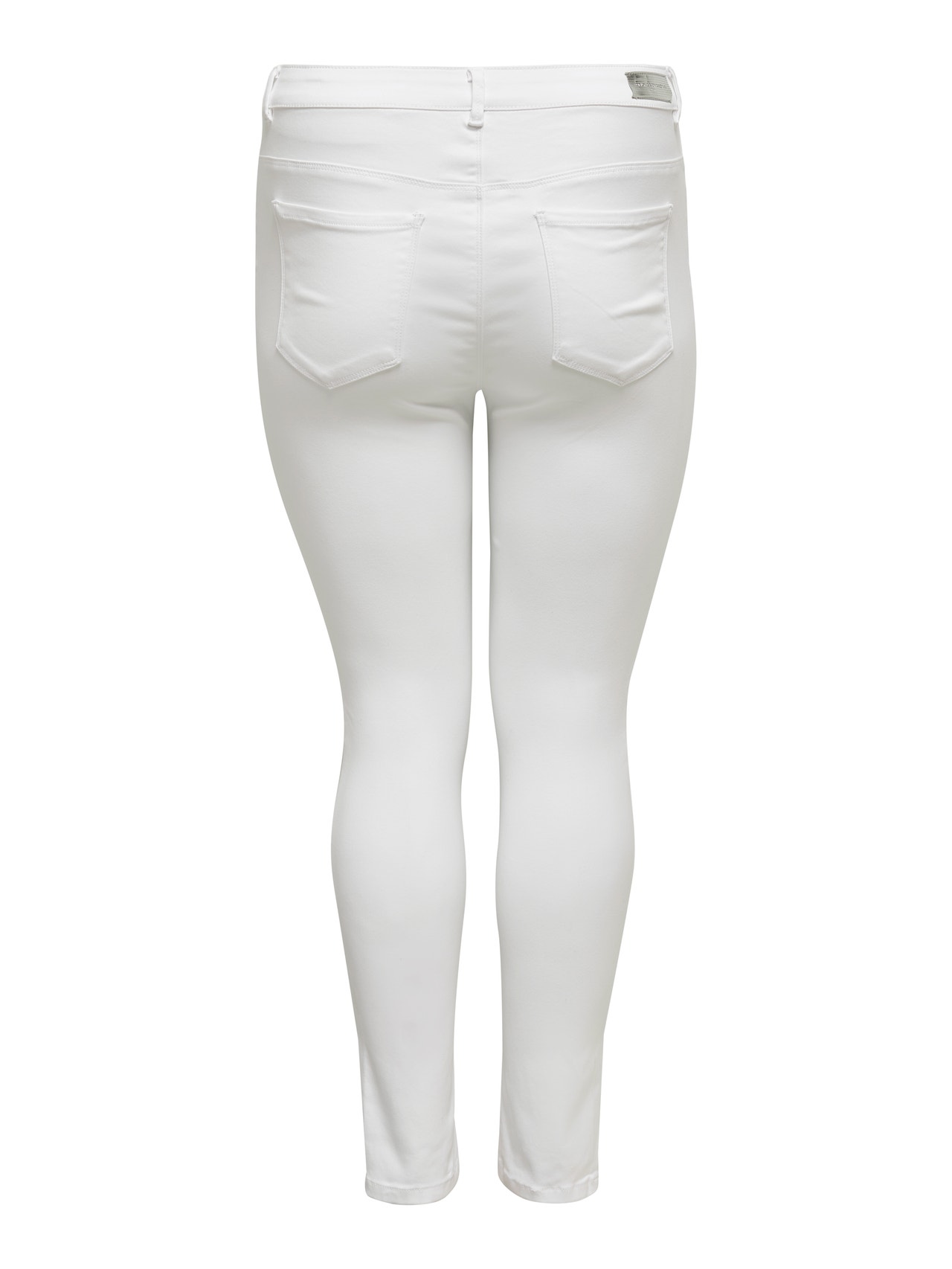 ONLY Skinny Fit Hohe Taille Jeans -White - 15197368