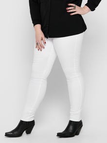ONLY Skinny Fit Hohe Taille Jeans -White - 15197368